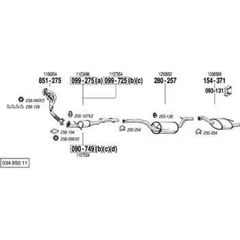 Katalyzátor katalyzátor výroba AS/BM Bosal 99-275A