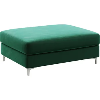 Taburet Tmavě zelená sametová podnožka DEVICHY Rothe