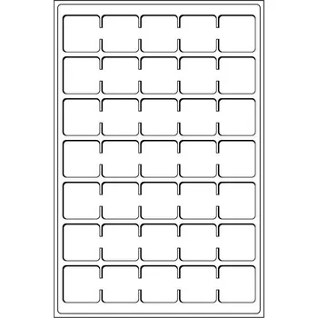 Mincovní plata Leuchtturm TAB L - 35 polí do 38 mm ( 2 ks ), modré