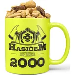 Hrnek Hasičem od roku (rok: 2000, Náplň hrníčku: Směs slaných oříšků)