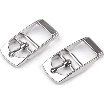 Kovová spona / opasková přezka, průvlek 12 mm, barva 1 nikl