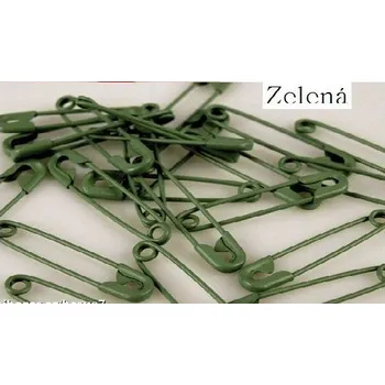 Špendlík - špendlíky - zavírací svazek 5ks zelená
