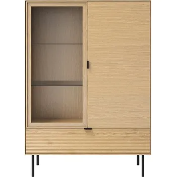 Knihovna Dubová vitrína Somcasa Tulsa II. 138 x 100 cm