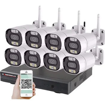 Kompletní kamerový systém Bezdrátový 8 kamerový set WiFi IP PRO WIP8-105B 3MPx, CZ menu