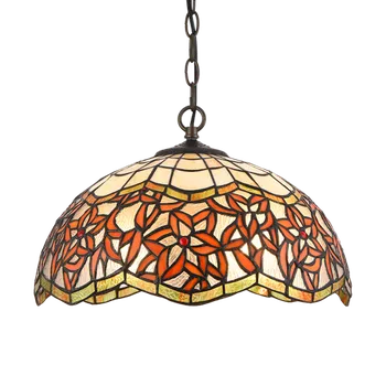 Prezent 232 - Lustr na řetězu TIFFANY 2xE27/60W/230V