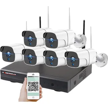 Kompletní kamerový systém Bezdrátový 6 kamerový set WiFi IP PRO WIP6-107B 3MPx, CZ menu