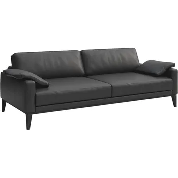 Pohovka Tmavě šedá třímístná kožená pohovka MESONICA Musso 211 cm
