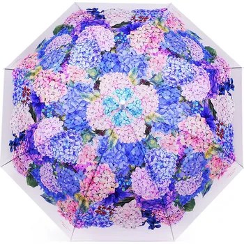 Deštník Dámský vystřelovací deštník hortenzie, barva 1 bílá