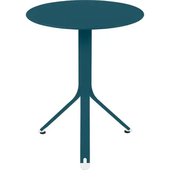 Zahradní stůl Modrý kovový stůl Fermob Rest'O Ø 60 cm