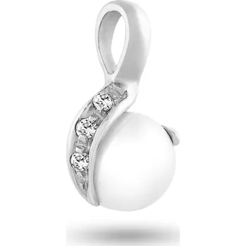 Přívěsek Přívěsek s perlou Alessio Materiál šperku: Bílé zlato