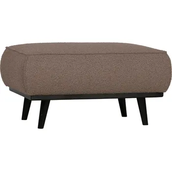 Taburet WOOOD Nugátově hnědá látková podnožka Twilight