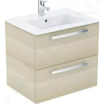 Koupelnový nábytek Ideal Standard Skříňka s umyvadlem 610x450 mm, 2 zásuvky, dekor dub pískový K2979OS
