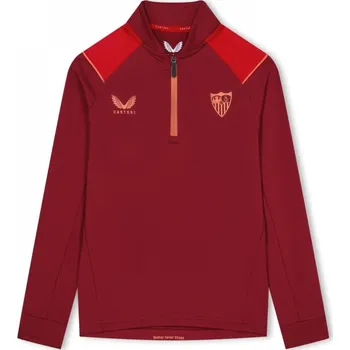 Chlapecká bunda Castore Seville Quarter Zip Midlayer Top 2022 2023 Juniors Red 13 let