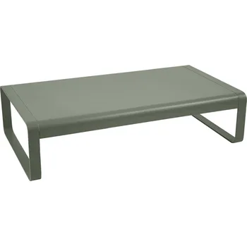 Zahradní stůl Šedozelený hliníkový zahradní konferenční stolek Fermob Bellevie 138 x 80 cm