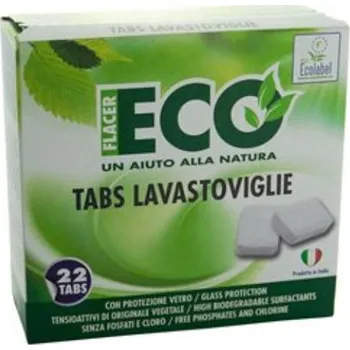Přípravek do myčky Ecoflacer tabs lavastoviglie eko tablety do myčky 22 ks