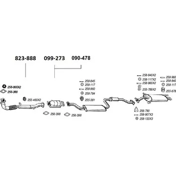Katalyzátor katalyzátor výroba AS/BM Bosal 99-273A