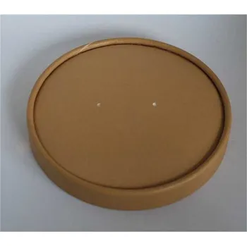 Jednorázové nádobí Víčko papírové na kelímek papírový kraft hnědo-bílý 450ml/25ks