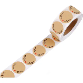 samolepka Papírové samolepky, přírodní Ø25 mm
