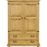 Drewmax KD804 dřevěná komoda masiv borovice rustikal (KD804 komoda STANDARD)