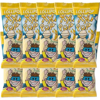 Bonbon Miradent Xylitol lízátko BANÁN 10 ks