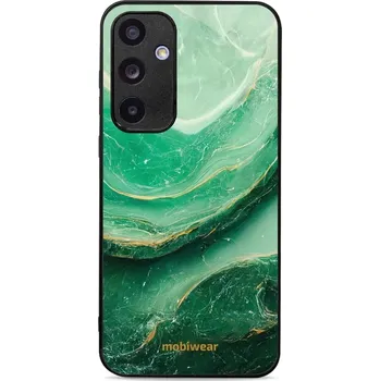 Pouzdro na mobilní telefon Lesklý kryt Mobiwear Glossy - Samsung Galaxy A55 5G - G023G - Zelený mramor (Prémiové lesklé pouzdro, obal, kryt Mobiwear Glossy na mobil Samsung Galaxy A55 5G - G023G - Zelený mramor, materiál Plast + TPU silikon - krytí po všech stranách, neošoupatelný)