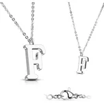 Ocelový řetízek s přívěskem iniciála F
