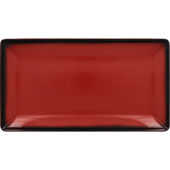 Talíř RAK Talíř servírovací obdélný 33,5 x 18,1 cm, červená | RAK-LEEDRG33RD