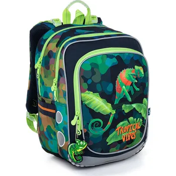 Školní batoh Zelený batoh s chameleony Topgal ENDY 22055