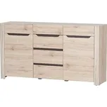 Komoda MAWSON 2D4S, dub sanremo/hnědá + vyzvednutí ZDARMA