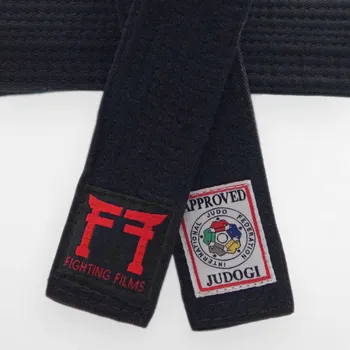 Pásek na kimono Černý pás judo FIGHTING FILMS IJF Approved