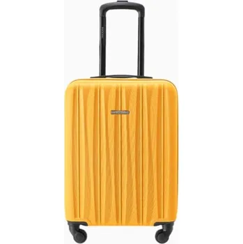 Žlutý kabinový kufr Bali s drážkami
