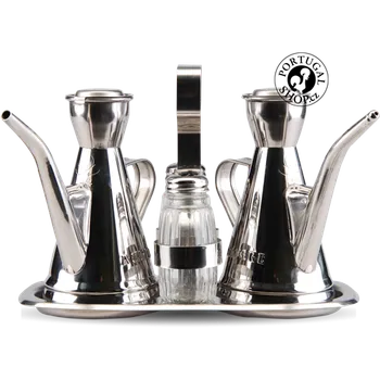 Nádoba na olej a ocet Sada na koření Retro - olej, ocet, sůl, pepř