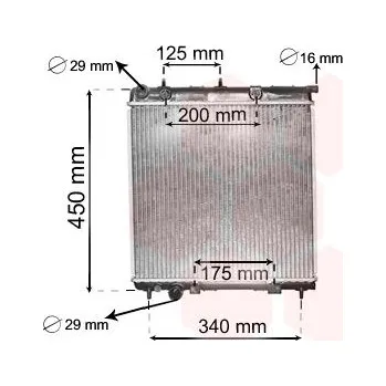 Chladič motoru Chladič, chlazení motoru VAN WEZEL 40002288