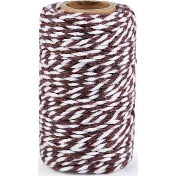 Příze Bavlněná šňůra Ø2 mm, barva 3 hnědá