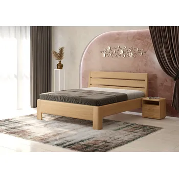 Nábytek BMB Naomi Lux postel - buk Moření: vosk, Provedení: Jádrový buk cink, Rozměr: 160 x 200 cm