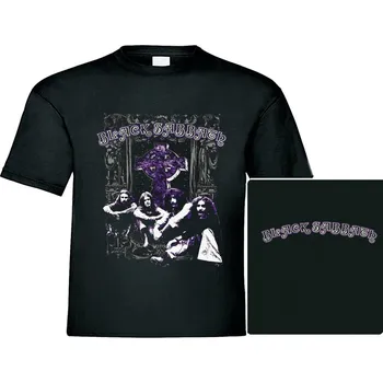 Pánské tričko import Německo triko Black Sabbath - purple band černá