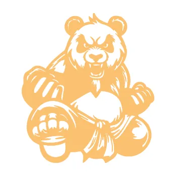 Samolepící dekorace Panda 012 levá Kung Fu bojovník (08 - béžová) SAMOLEPKA NA AUTO, NÁLEPKA, FÓLIE, POLEP, TUNING, VLASTNÍ TEXT, TISK, AUTOSAMOLEPKY.cz, POLEPY, OBRÁZEK, LOGO, 3D STICKERS