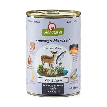 Krmivo pro psa GranataPet Zvěřina & losos s kořenovou zeleninou, fenyklem, jablkem a řepkovým olejem balení 400 g | Krmivo pro psy