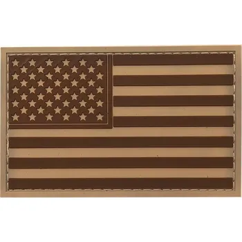 101. INC Nášivka vlajka USA desert 3D PVC suchý zip