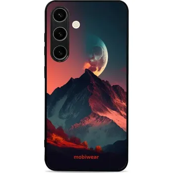 Pouzdro na mobilní telefon Lesklý kryt Mobiwear Glossy - Samsung Galaxy S24 - G007G Hora s měsícem (Prémiové lesklé pouzdro, obal, kryt Mobiwear Glossy na mobil Samsung Galaxy S24 - G007G Hora s měsícem, materiál Plast + TPU silikon - krytí po všech stranách, neošoupatelný potisk,)