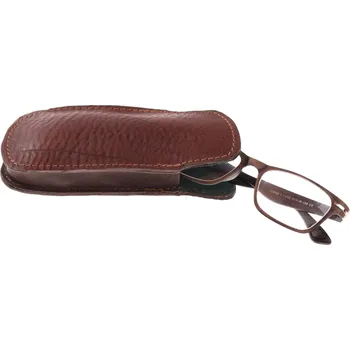 Peněženka Kožené ručně šité klasické pouzdro na brýle KUBÁT | 41632 Barva: hnědá - tmavá