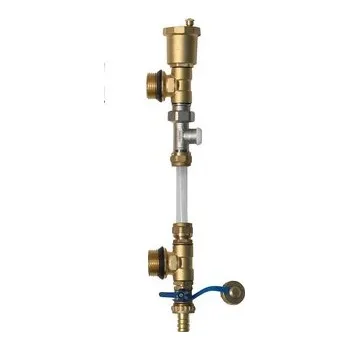 rozdělovač topení H-LINE 1" koncový kit s by-passem k nerez. rozdělovačům