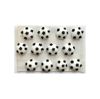 Vánoční ozdoba Cukrová ozdoba - Fotbalový míč / 12 ks