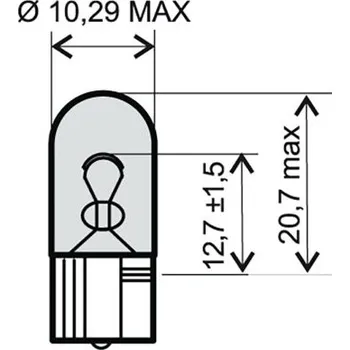 Autožárovka RMS Přední světlo RMS 246510261 12V 3W T10 bílá