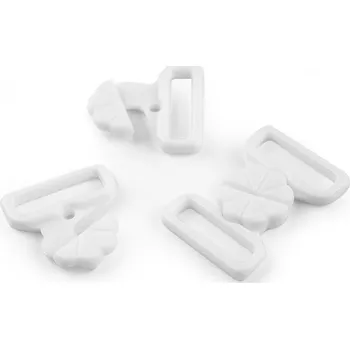 Plavkové zapínání šíře 17 mm plastové, barva 2 bílá