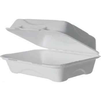 Jednorázové nádobí Menu box z cukrové třtiny 230x150x75mm/ 50ks