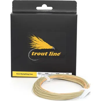 Troutline Euro Nymphing Line Light Olive with Orange Tip