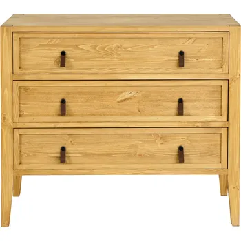 Ložnice Drewmax KD713 dřevěná komoda masiv borovice rustikal (Voskovaná borovicová komoda)