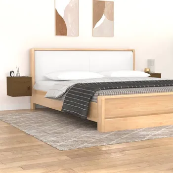 Příborník do zásuvky ZBXL Nástěnné skříňky 2 ks medově hnědé 31,5x30x30 cm borové dřevo