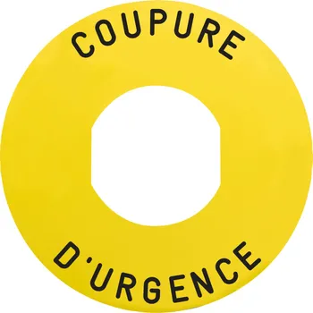 Stykač SCHNEIDER ELECTRIC SCHNEIDER Štítek ZBY9160 kulatý žlutý 60mm ZBY9160